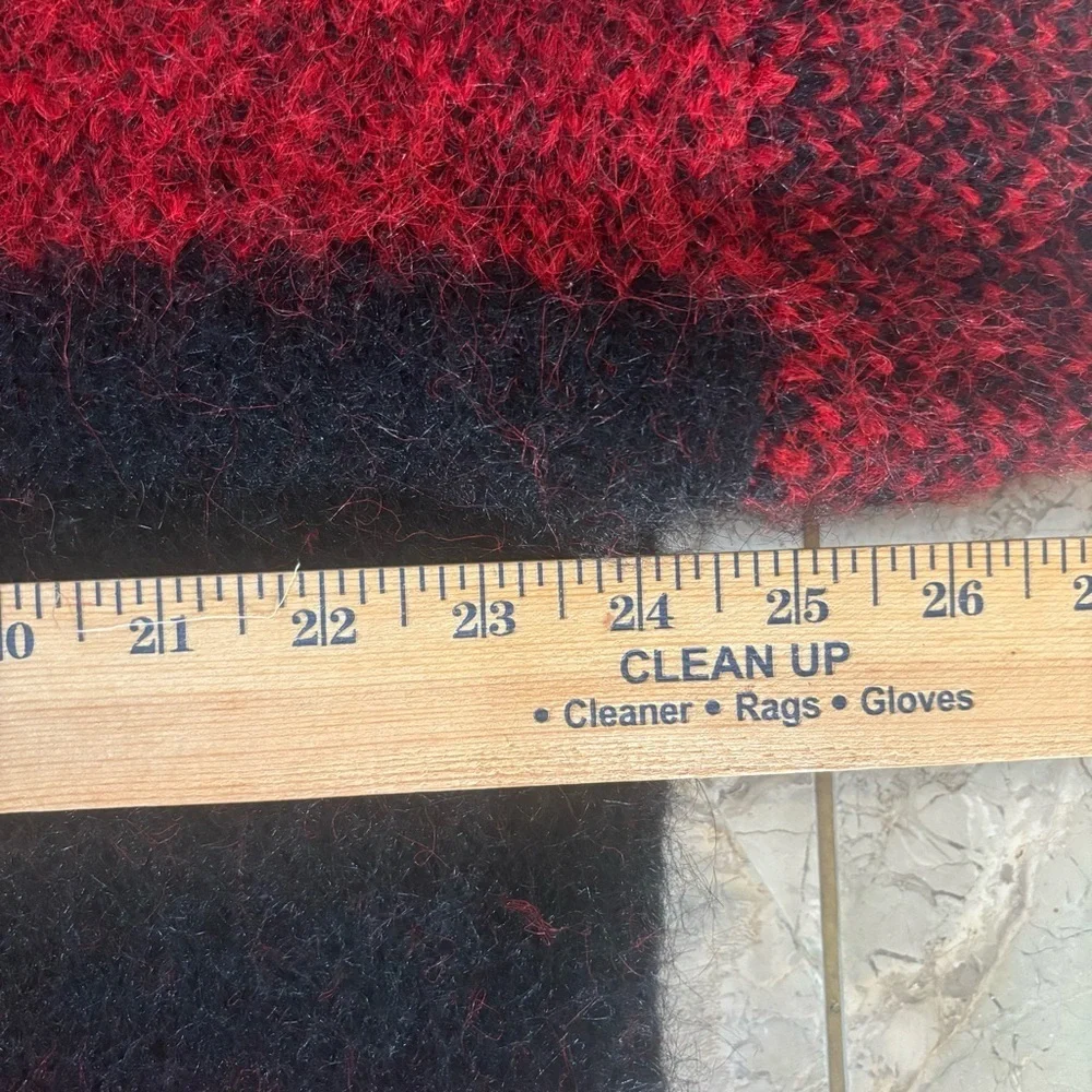NWT Woolrich x Target Adult Buffalo Plaid Fuzzy Sweater Red Black Sz M (W L/XL)